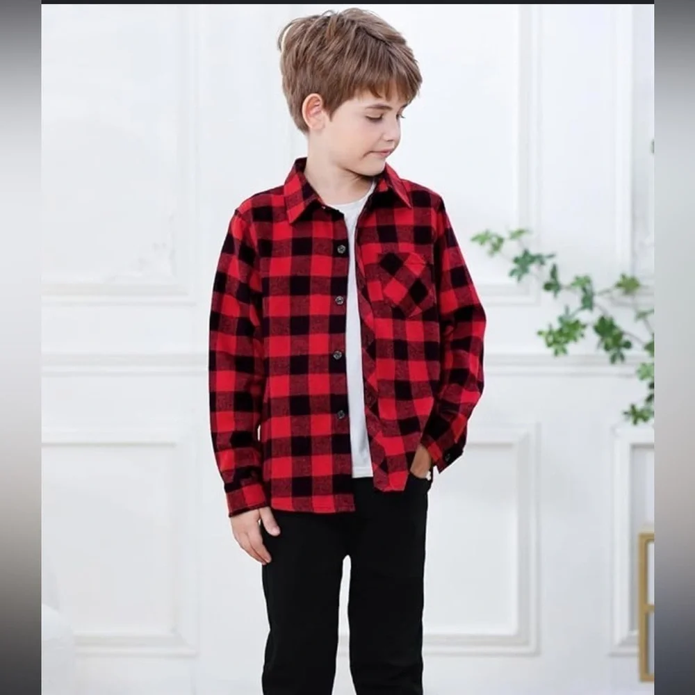 RALPH LAUREN POLO KIDS Buffalo Plaid Flannel Shirt